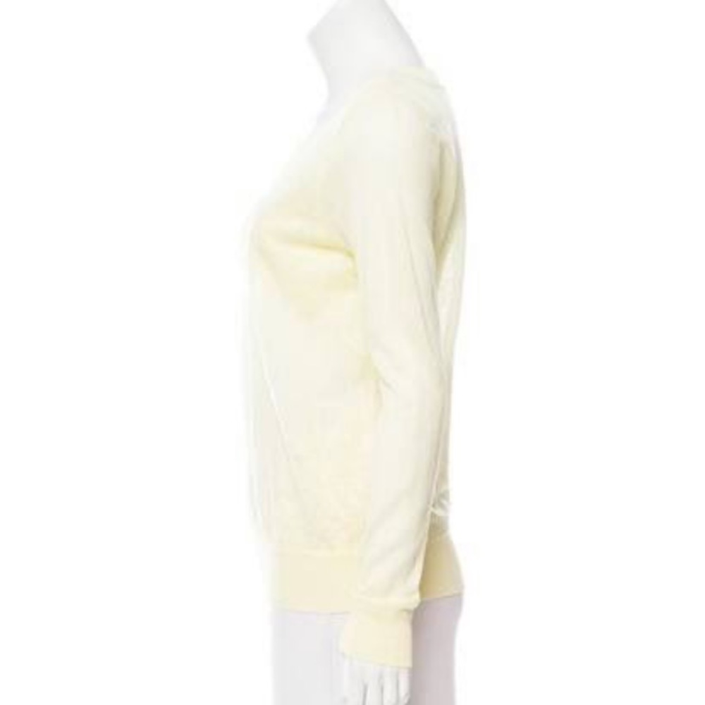 Sandro yellow sheer sweater